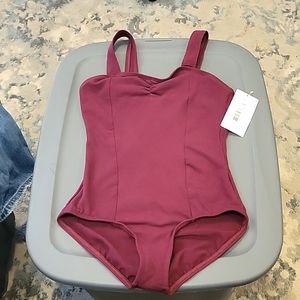 NWT Burgundy leotard tank